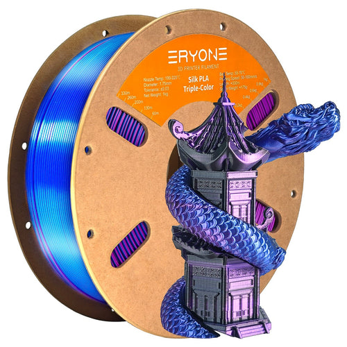 Eryone (Bundle Sale)PLA Silk Triple-Color Filament ，1kg  (MOQ:10 Rolls,Mixable )