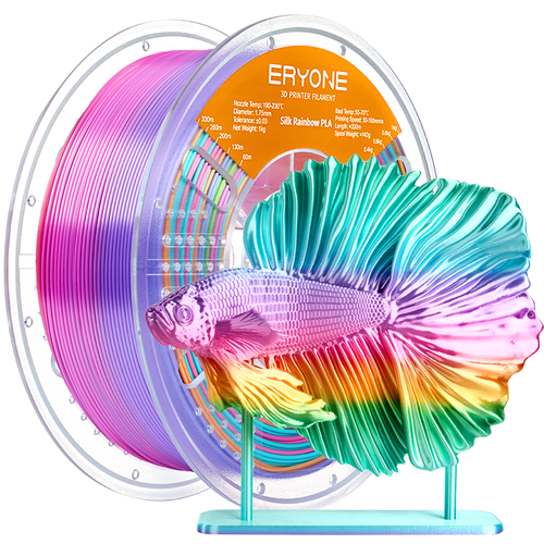 Eryone PLA Silk Rainbow Filament - 1.75mm±0.03mm (1kg)