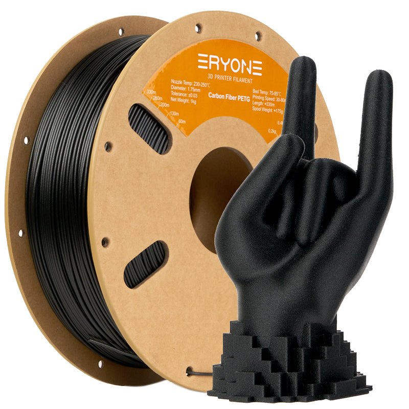 Eryone 3D Printer Filament, PETG Carbon Fiber Filament - 1.75mm±0.03mm (1kg)