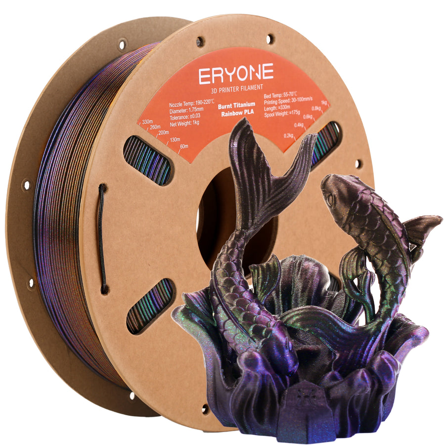 Eryone 3D Printer Filament, PLA Burnt Titanium Filament - 1.75mm±0.03mm (1kg)