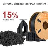 Eryone 3D Printer Filament, PLA Carbon Fiber Filament - 1.75mm±0.03mm (1kg), view 2