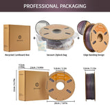 Eryone 3D Printer Filament, PLA Lagoon Rainbow Filament - 1.75mm±0.03mm (1kg), view 6