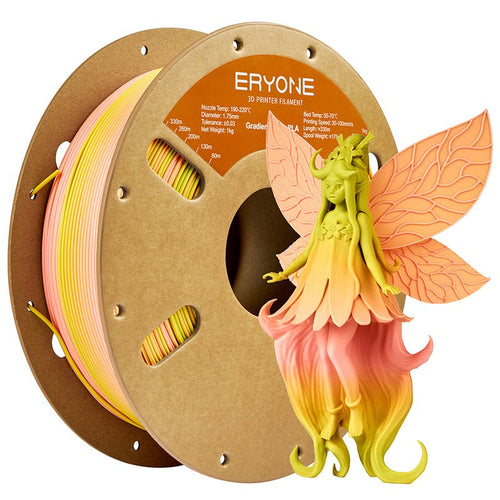 Eryone 3D Printer Filament, PLA Matte Gradient Dual-Color Filament - 1.75mm±0.03mm (1kg)