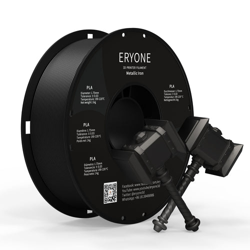 Eryone 3D Printer Filament, PLA Metallic Filament - 1.75mm±0.03mm (1kg)