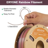 Eryone 3D Printer Filament, PLA Steampunk Rainbow Filament - 1.75mm±0.03mm (1kg), view 5