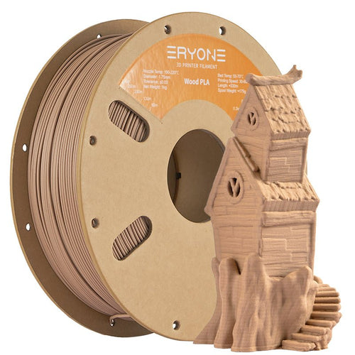 Eryone 3D Printer Filament, PLA Wood Filament - 1.75mm±0.03mm (1kg)