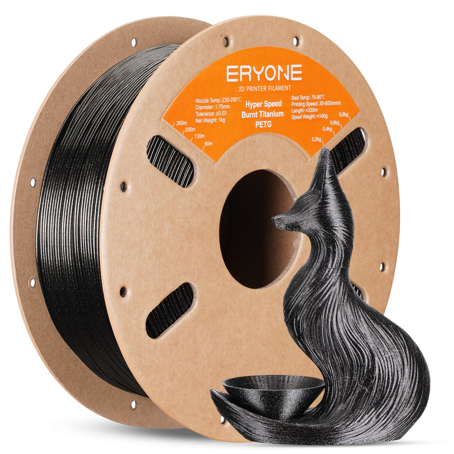 Eryone PETG High Speed Burnt Titanium Filament- 1.75mm±0.03mm (1kg)