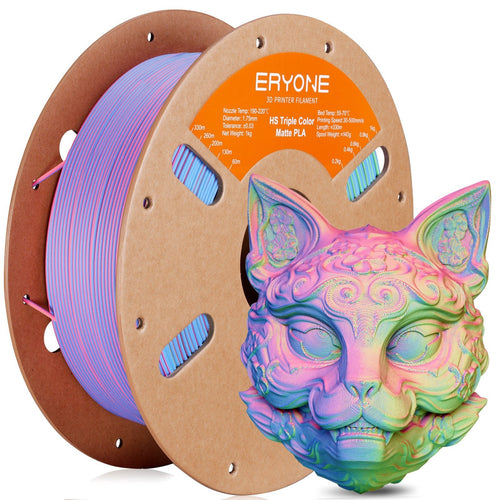Eryone PLA Matte High-Speed Triple-Color Filament - 1.75mm±0.03mm (1kg)