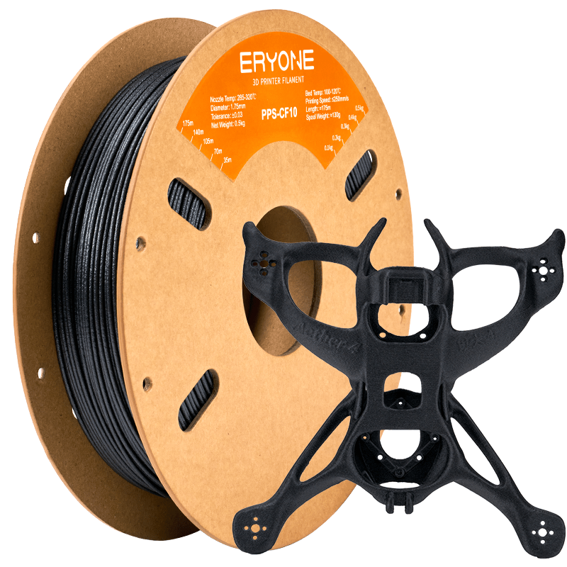 Eryone PPS CF10 - Black - 0.5kg Filament - 1.75mm±0.03mm (0.5kg)