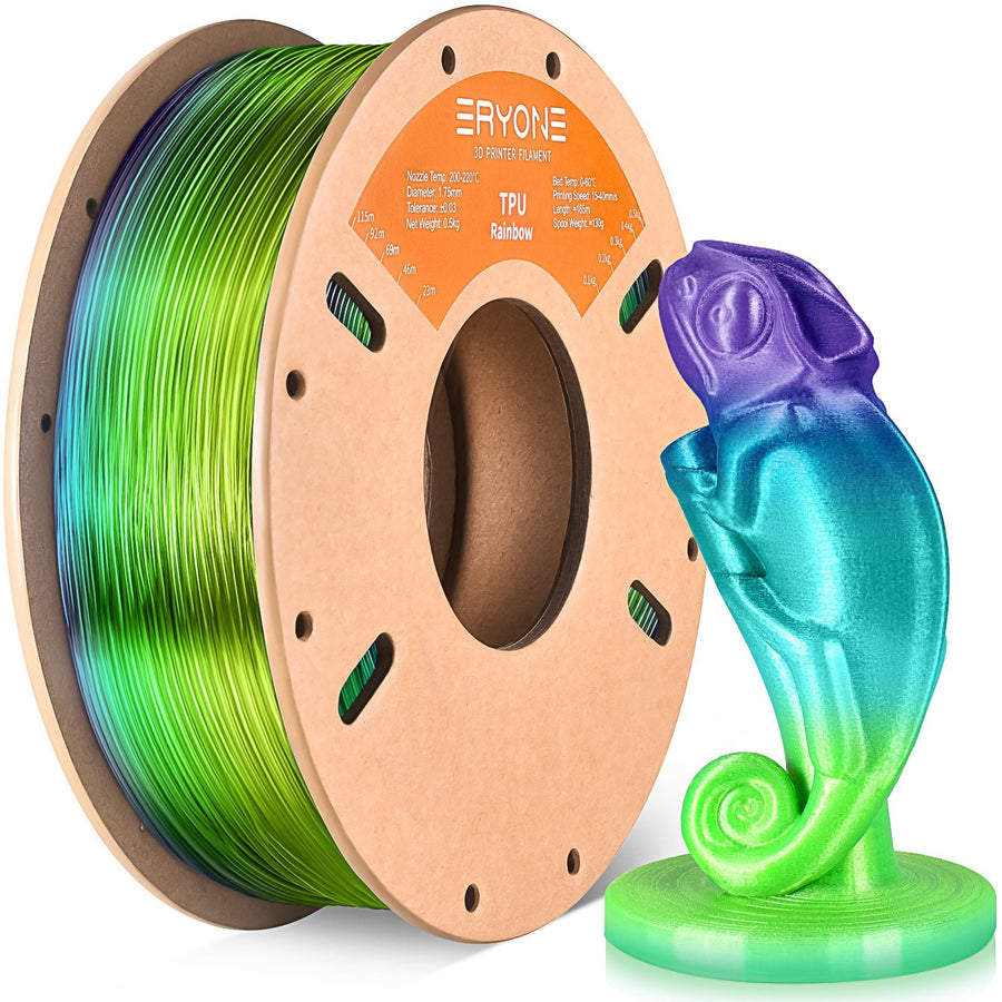 Eryone TPU Rainbow Filament,1.75 mm±0.05 mm(0.5kg)