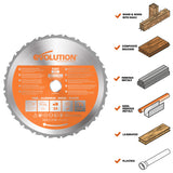 Evolution Power Tools Evolution RAGE255BLADE | 10 in. | 28T | 1 in. Arbor | Multi-Material TCT Blade, view 3