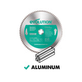 Evolution Power Tools Evolution 12BLADEAL | 12 in. | 80T | 1 in. Arbor | Aluminum and Non-Ferrous Metal TCT Blade, view 2