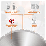 Evolution Power Tools Evolution RAGE355BLADE | 14 in. | 36T | 1 in. Arbor | Multi-Material TCT Blade, view 4