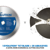 Evolution Power Tools Evolution 14BLADEST | 14 in. | 66T | 1 in. Arbor | Mild Steel and Ferrous Metal TCT Blade, view 6