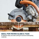 Evolution Power Tools Evolution R6DCT 6" Electric Concrete Saw With Water Dust Suppression & Endurance Diamond Blade, view 3