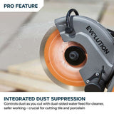 Evolution Power Tools Evolution R6DCT 6" Electric Concrete Saw With Water Dust Suppression & Endurance Diamond Blade, view 4