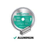 Evolution Power Tools Evolution 180BLADEAL | 7 in. | 54T | 20mm Arbor | Aluminum and Non-Ferrous Metal TCT Blade, view 2