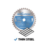 Evolution Power Tools Evolution 180BLADETS | 7 in. | 68T | 20mm Arbor | Thin Steel and Ferrous Metal TCT Blade, view 2