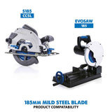 Evolution Power Tools Evolution 7-1/4BLADEST | 7-1/4 in. | 40T | 5/8 in. Arbor | Mild Steel and Ferrous Metal TCT Blade With Diamond Knockout, view 5