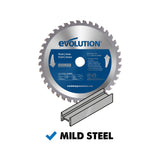 Evolution Power Tools Evolution 185BLADEST | 7-1/4 in. | 40T | 20mm Arbor | Mild Steel and Ferrous Metal TCT Blade, view 2