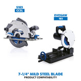 Evolution Power Tools Evolution 185BLADEST | 7-1/4 in. | 40T | 20mm Arbor | Mild Steel and Ferrous Metal TCT Blade, view 5