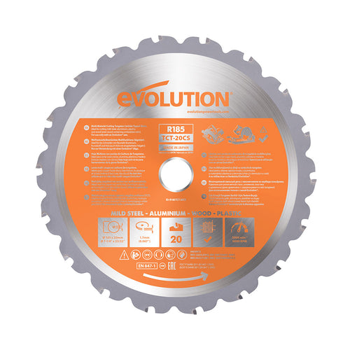 Evolution Power Tools Evolution RAGEBLADE | 7-1/4 in. | 20T | 20mm Arbor | Multi-Material TCT Blade