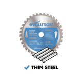 Evolution Power Tools Evolution 7-1/4BLADETS | 7-1/4 in. | 68T | 5/8 in. Arbor | Thin Steel and Ferrous Metal TCT Blade, view 2