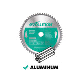 Evolution Power Tools Evolution 8BLADEAL | 8 in. | 60T | 20mm. Arbor | Aluminum and Non-Ferrous Metal TCT Blade, view 2