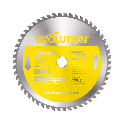 Evolution Power Tools Evolution 8BLADESSN | 8 in. | 54T | 5/8 in. Arbor | Stainless Steel TCT Blade