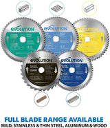 Evolution Power Tools Evolution 8-1/4 in. 50T, 1 in. Bore, Tungsten Carbide Tipped Mild Steel Cutting Blade, view 2