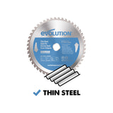 Evolution Power Tools Evolution 230BLADETS | 9 in. | 68T | 1 in. Arbor | Thin Steel and Ferrous Metal TCT Blade, view 2