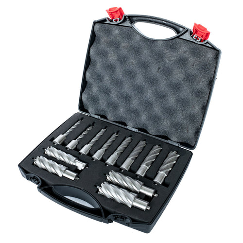 Evolution Power Tools Evolution 12pc 2 in. Depth Annular HSS Mag Drill Cutter Set 7/16 To 1-1/8 in. With 3/4 in. Weldon Shank