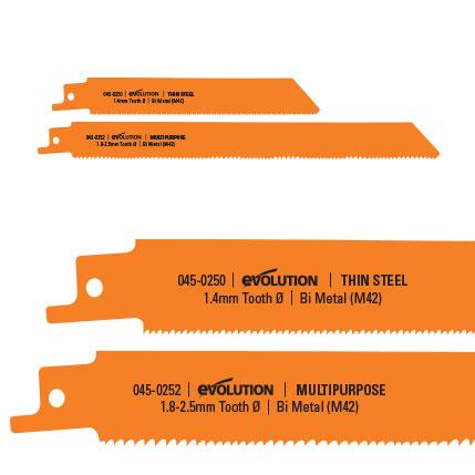 Evolution Power Tools Evolution Reciprocating Saw Multi-Material Cutting Blades (x2)