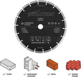 Evolution Power Tools Evolution D255SEG-CS | 10 in. | Segmented Edge | 7/8 in. Arbor | Concrete, Stone, Brick Cutting Diamond Blade, view 2