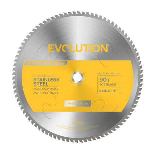 Evolution Power Tools Evolution 14BLADESSN-Gen 2 | 14 in. | 90T | 1 in. Arbor | Stainless Steel TCT Blade