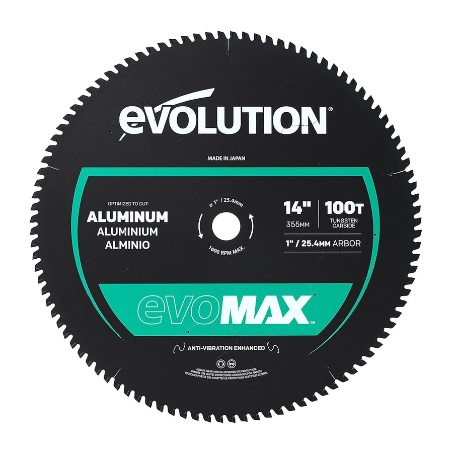 Evolution Power Tools Evolution EVOMAX14AL | 14 in. | 100T | Professional Grade Aluminum TCT Blade
