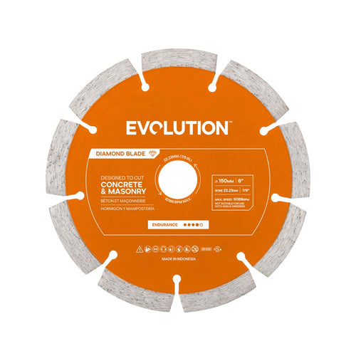 Evolution Power Tools Evolution 6 in. Endurance Diamond Blade for Concrete Saw, 7/8 in. Bore