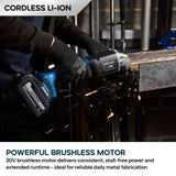 Evolution Power Tools Evolution S5AGR-Li: 5" Cordless Angle Grinder – 20V Brushless Metal Cutting & Grinding Tool, view 2