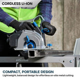 Evolution Power Tools Evolution S6CCS-Li: Cordless 6-1/2" in Metal Cutting Circular Saw with Thin Kerf Blade | 2-1/4" Cut Depth, view 2