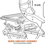 Evolution Power Tools Evolution Compact Folding Wheeled Scissor Stand For R10TS Table Saw, view 6