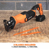 Evolution Power Tools Evolution Cordless R150RCP-Li Reciprocating Saw 20V Li-Ion EXT Inc Multi-Material Blades, view 3