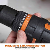 Evolution Power Tools Evolution Cordless R13CMB-Li Combi Drill Driver 20V Li-Ion EXT, view 4