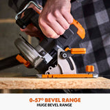 Evolution Power Tools Evolution Cordless R185CCS-Li 7-1/4 Brushless 20V Circular Saw Li-Ion EXT Inc Multi-Material Blade, view 4
