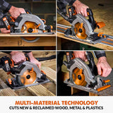 Evolution Power Tools Evolution Cordless R185CCSX-Li 7-1/4 Track Compatible Circular Saw Bundle, view 6
