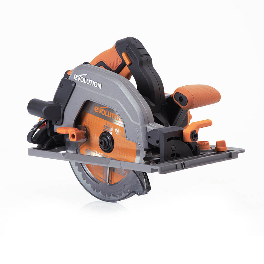 Evolution Power Tools Evolution Cordless R185CCSX-Li 7-1/4 Track Compatible Circular Saw Brushless 20V Li-Ion EXT Inc Multi-Material Blade