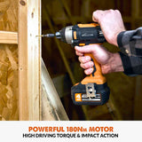 Evolution Power Tools Evolution Cordless R180IDR-Li Impact Driver 20V Li-Ion EXT, view 3