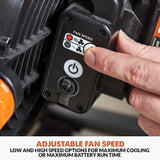 Evolution Power Tools Evolution Cordless R240FAN-Li Work Fan 20V Li-Ion EXT, view 5