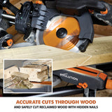 Evolution Power Tools Evolution Cordless R255SMS-DB-Li: Dual Bevel Sliding Miter Saw With 10 in. Multi-Material Blade, view 2