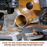 Evolution Power Tools Evolution Cordless R255SMS-DB-Li: Dual Bevel Sliding Miter Saw With 10 in. Multi-Material Blade, view 3