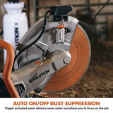Evolution Power Tools Evolution R14DCT | 14 in. | 20A Plug | Electric Concrete Saw | Water Fed Dust Suppression | Premium Diamond Blade Included, view 6